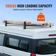 Bild in Galerie-Viewer laden, Amocart Van Roof Ladder Rack 2/3 Bars Alloy Steel Roof Racks 500/750 LBS Capacity Rain-Gutter Roof Rack Van Ladder Rack for Van