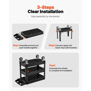 Load image into Gallery viewer, SucceBuy 2/3 Shelf Utility Service Cart Dolly with 360° Swivel Wheels Ergonomic Storage Handle for Warehouse/Garage/Cleaning