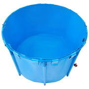 Charger l'image dans la visionneuse de galerie, Amocart Canvas Fish Pond 448.8Gal Above Ground Fish Pond, Foldable PVC Koi Tank with Frame and Drain Valve for Aquaculture Blue