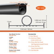 Load image into Gallery viewer, SucceBuy 3m 4.8m 6m Garage Door Seals Bottom Rubber U Shape +O Ring Garage Door Weather Stripping Universal Weatherproof Rubber - AMOCART