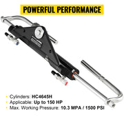 Charger l'image dans la visionneuse de galerie, Amocart Hydraulic Steering Cylinder 150HP HC4645H Front Mount Hydraulic Outboard Marine Steering Cylinder Fit for Boat Steering
