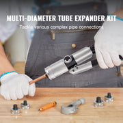 Load image into Gallery viewer, SucceBuy Hydraulic Tube Expander w/ 7 Pipe Expander Heads Deburring Tool Pipe Cutter for Copper Aluminum Brass Soft Steel Pipes