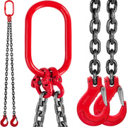 Load image into Gallery viewer, SucceBuy 5FT 8800lbs Lifting Chain Sling Double Leg with Grab Hooks G80 Mn-steel Sling Chain for Engine Hoist Heavy Duty Moving - AMOCART