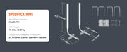 Load image into Gallery viewer, SucceBuy Boat Trailer Guide 43”Adjustable Design Trailer Guide Poles 2PCS Rustproof Galvanized Steel Trailer Guide With PVC Pipe