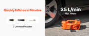 Charger l'image dans la visionneuse de galerie, Amocart Electric Car Jack, 5T Electric Scissor Jack with Built-In Inflator 12V Tire Changer with LED Light for Sedan SUV Truck