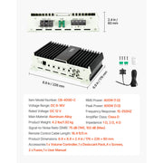 Load image into Gallery viewer, SucceBuy Monoblock Car Amplifier Class D Car Audio Amplifier with Remote Subwoofer Level Control Low Pass Filter and Bass Boost