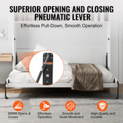 Load image into Gallery viewer, SucceBuy Murphy Bed Kit Full Size Vertical Deluxe DIY Wall Mechanical Hardware Pneumatic Lever Heavy Duty Frame for Guestroom - AMOCART