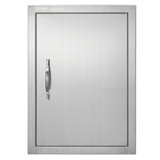 Load image into Gallery viewer, SucceBuy BBQ Access Door Stainless Steel Flush Mount Door Wall Vertical Door w/ Recessed Handle Grilling Station Outside Cabinet