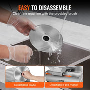 Load image into Gallery viewer, SucceBuy Meat Slicer Electric Deli Food Slicer SUS 420 Stainless Steel Blade and Blade Guard Adjustable Thickness for Home Use - AMOCART