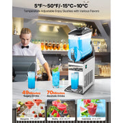 Load image into Gallery viewer, Succebuy 15L Commercial Frozen Drink Maker Single Tank Slushy Machine,Slushie Maker for Home Party Restaurants Cafe Bars - AMOCART