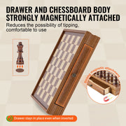 Load image into Gallery viewer, SucceBuy Solid Wood Chess Set 2-IN-1 Chess Checkers Game Set Chess Board Games for Adults Kids Tournament Professional Beginner - AMOCART