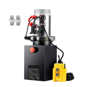 Load image into Gallery viewer, SucceBuy Hydraulic Pump 4-20 Quart Dump Trailer Pump Double Acting Dump Trailer Pump DC 12V Hydraulic Power Unit for Car Lifting