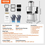 Load image into Gallery viewer, SucceBuy Electric Vegetable Slicer 4 in 1 Multifunctional Food Cutter Vegetable Chopper for Slicing Shredding Dicing Slitting