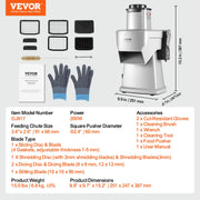 Load image into Gallery viewer, Amocart Electric Vegetable Slicer 4 in 1 Multifunctional Food Cutter Vegetable Chopper for Slicing Shredding Dicing Slitting