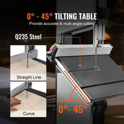 Load image into Gallery viewer, Amocart 10/14Inch Band Saw 2-Speed Continuously Viable Benchtop Bandsaw & Optimized Work Light for Woodworking Aluminum Plastic