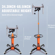 Load image into Gallery viewer, SucceBuy Transmission Jack 1322 LBS Hydraulic Telescoping Transmission Jack 32"-67" High Lift Floor Jack Stand Lift Hoist Garage - AMOCART