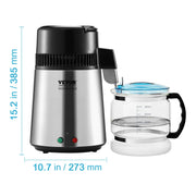 Load image into Gallery viewer, Amocart Water Distiller 4L 1.05 Gallon Pure Water Purifier Filter For Home Countertop750W Distilled Water Maker Stainless Steel