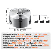 Load image into Gallery viewer, SucceBuy 3-Jaw Lathe Chuck 160mm / 200mm / 250mm Self-Centering Lathe Chuck Multiple Clamping Range for Lathe Printer Machining
