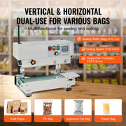 Charger l'image dans la visionneuse de galerie, Amocart Vertical Band Sealer 6-12 mm Seal Width Continuous Bag Band Sealing Machine for 0.02-0.8 mm Plastic Bags Films Packing
