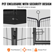 Bild in Galerie-Viewer laden, Amocart Dog Playpen 8 Pcs 24x24in Panels Foldable Metal Pet Exercise Pen Dog Fence Indoor Outdoor Pen with Door for Dogs, Cats