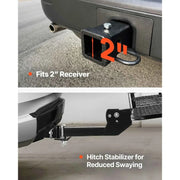 Load image into Gallery viewer, Amocart Hitch Cargo Carrier with Nighttime Reflective Reminder Folding Hitch Mount Cargo Carrier with Hitch Stabilizer for SUV