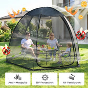 Load image into Gallery viewer, Pop Up Screen House Tent 10x10 FT, Snap-fit Black Mesh Screen Gazebo with Peaked Roof, Portable Screen Room Canopy Shelter with Sandbags for Camping, Backyard, Picnic
