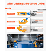 Bild in Galerie-Viewer laden, SucceBuy 2000LBS Chain Barrel Lifter Drum Lifting Chain Sling with Thickened Security Hook Handling Chain for Crane Forklift