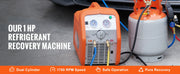 Bild in Galerie-Viewer laden, Amocart 3/4 1HP Refrigerant Recovery Machine Portable AC Recovery Machine 60Hz Recovery Machine HVAC for Car Air Conditioning