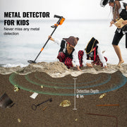 Charger l'image dans la visionneuse de galerie, Amocart Metal Detector for Kids 6 Inch 25''-37'' Adjustable Length IP68 Waterproof Search Coil & LCD Display for Detecting Gold