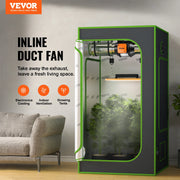 Load image into Gallery viewer, SucceBuy Inline Duct Fan Quiet EC-motor Ventilation Exhaust with Temperature Humidity Controller for Cooling Booster Grow Tents