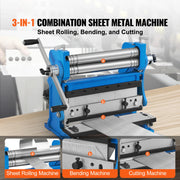 Charger l'image dans la visionneuse de galerie, Amocart Sheet Metal Brake 12inch 3-In-1 Combination 20-Gauge Capacity Shear Press Brake 90° Max Angle for Shear Bending Rolling
