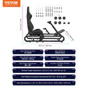 Load image into Gallery viewer, Amocart Racing Wheel Stand for G923 G920 G29 for Thrustmaster T248P Heavy Duty Steel Driving Simulator Cockpit