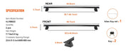 Load image into Gallery viewer, SucceBuy Roof Rack Cross Bars with Grooved Side Rails 200lbs Aluminum Crossbars with Locks for Rooftop Cargo Carrier Bag Luggage