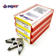 Load image into Gallery viewer, PCD insert VCGT110302 VCGT110304 08 VCGT160402 VCGT160404 08 Chip cutting tool for copper and aluminum non-ferrous metals vcgt
