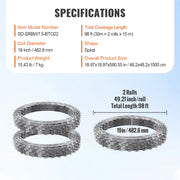 Bild in Galerie-Viewer laden, SucceBuy Razor Wires Razor Barbed Wire Razor Wire Fencing Fence Double Spiral Barbed Wire Galvanized Wire Rolls Razor for Garden