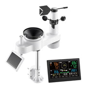 Load image into Gallery viewer, SucceBuy 7-in-1 Wi-Fi Weather Station & APP Control, 7.5-Inch VA Display Solar Powered Sensor, Indoor & Outdoor Weather Forecast