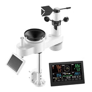 Load image into Gallery viewer, Amocart 7-in-1 Wi-Fi Weather Station & APP Control, 7.5-Inch VA Display Solar Powered Sensor, Indoor & Outdoor Weather Forecast