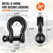 Load image into Gallery viewer, Amocart Off-Road Recovery Kit 3"x30' Heavy Duty Winch Recovery Kit with 30,000 lbs Tow for ATVs Jeeps Off-Road Vehicles Trucks