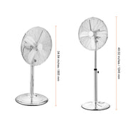 Charger l'image dans la visionneuse de galerie, Amocart Industrial Pedestal Fan 16/18/24 Inch 75-Degree Oscillating Fan Height Adjustable Standing Fans with 3 Adjustable Speed