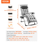 Load image into Gallery viewer, Amocart Zero Gravity Chair Zero Gravity Recliner Lounge Chair Adjustable Anti Gravity Chair with Cushion Footrest and Cupholder