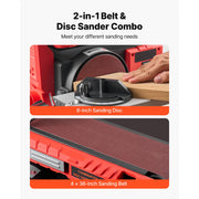 Load image into Gallery viewer, SucceBuy 5/6" Disc Sander 1x30/4x 36 in Belt Sander 250/400W with Adjustable Worktable & Dust Collection Port for Woodworking