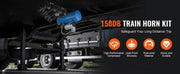 Bild in Galerie-Viewer laden, Amocart Train Horns Kit 4 Trumpet Air Horn Kit 150dB Train Horns 12V Air Compressor with 3/6/10L Tank, for Pickup Trucks Train