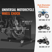Load image into Gallery viewer, SucceBuy Motorcycle Wheel Chock Upright 1800lbs Heavy-duty Steel Motorcycle Front Wheel Stand with Adjustable Hole For Motorbike