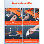 Load image into Gallery viewer, SucceBuy Hydraulic Lift Table 500lbs Capacity 47.2" Lifting Height Double Scissor Lift Table Cart with Wheels for Transportation - AMOCART