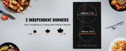 Load image into Gallery viewer, SucceBuy 2 Burners Electric Induction Cooktop Stove Hob Built-in Burner Cooker Sensor Touch Control Magnetic Cooker Hot Plate