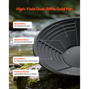 Load image into Gallery viewer, SucceBuy 19PCS Gold Panning Kit 10in and 14in Pans with Classifier Sieves Sand Magnet Rock Pick Scoops for Outdoor Gold Recovery - AMOCART