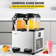 Load image into Gallery viewer, SucceBuy 2x6L Commercial Beverage Slush Machine Frozen Drink Juice Dispenser Ice-Cool Smoothie Maker Equipment for Restaurant