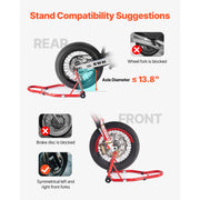 Load image into Gallery viewer, SucceBuy Motorcycle Stand Lift 850lbs Front Rear Combo Stand Lift Front Wheel Dual-Fork Stand Rear U+L Fork Swingarm Spool Stand - AMOCART