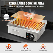 Charger l'image dans la visionneuse de galerie, Amocart 21In Commercial Electric Grill Flat Pan Stainless Steel Desktop Griddle Hotplate Teppanyaki Grill w/Temperature Control