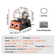 Load image into Gallery viewer, SucceBuy 3kg 5kg Rotary Tumbler Surface Polisher Jewelry Drum Polishing Machine Gem DIY Mini-Tumbler Finishing Tools - AMOCART